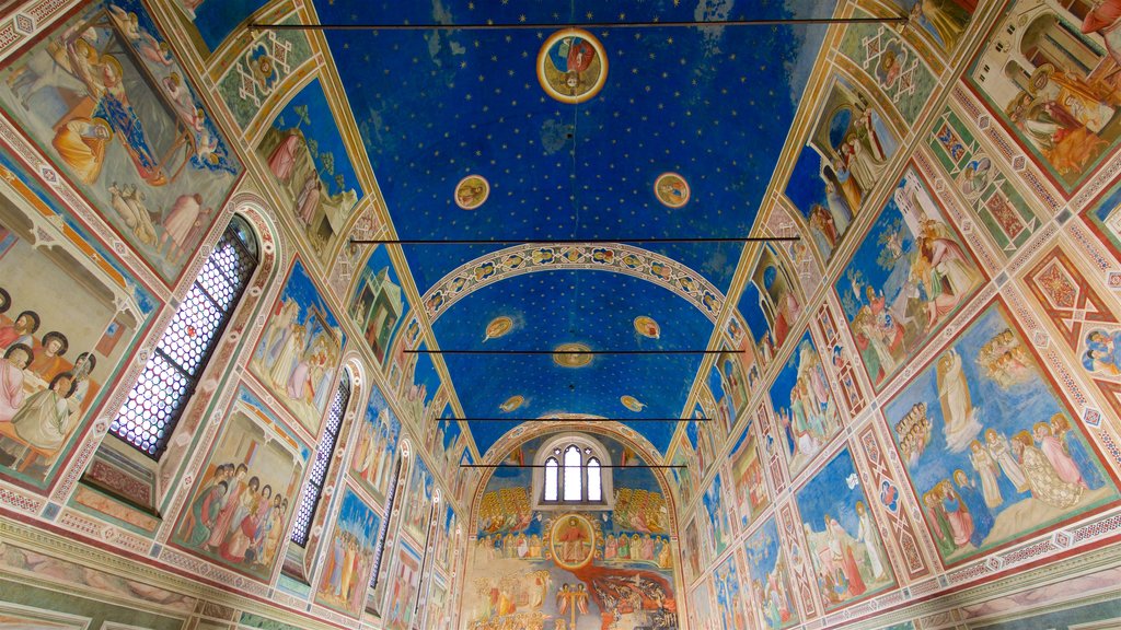 Scrovegni Chapel which includes religious elements, interior views and art