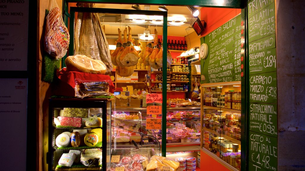 Palazzo della Ragione ofreciendo comida y señalización