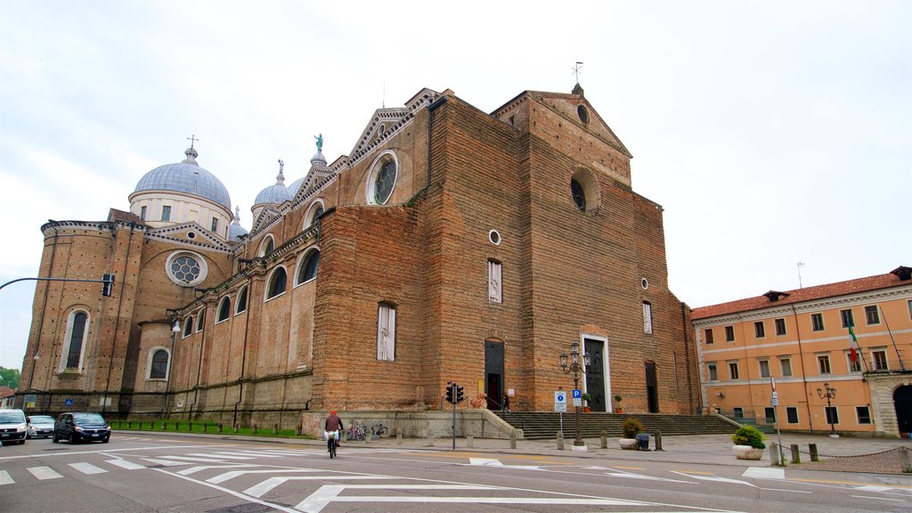 Basilica of St. Giustina which includes a church or cathedral and heritage architecture