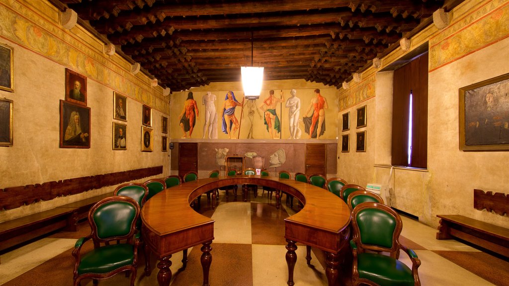 Palazzo del Bò showing interior views, art and heritage elements