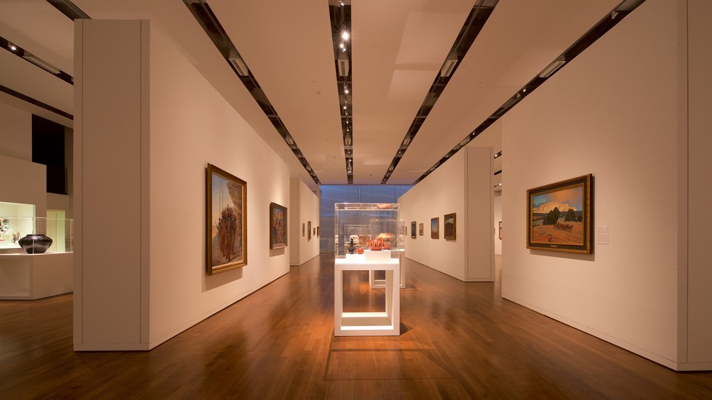 Fred Jones Jr. Museum of Art featuring art and interior views