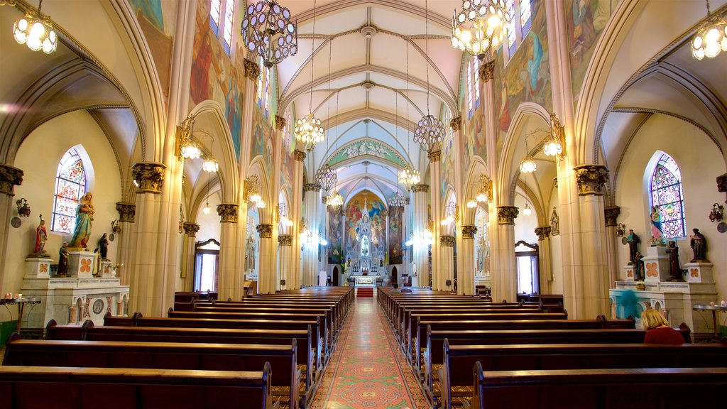 Basilica of Our Lady of Mount Carmel showing a church or cathedral, interior views and heritage elements