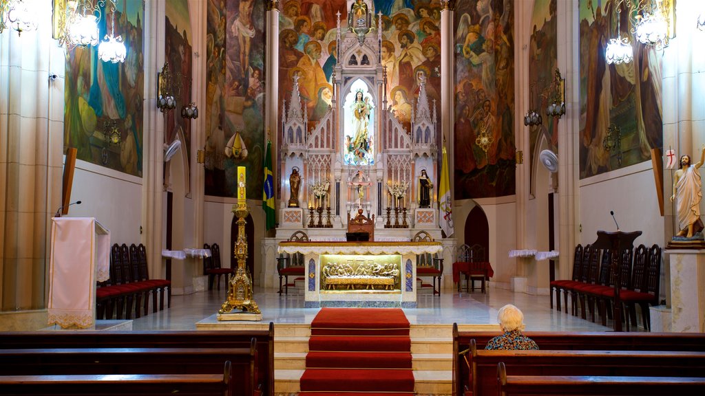 Basilica of Our Lady of Mount Carmel featuring interior views, heritage elements and a church or cathedral