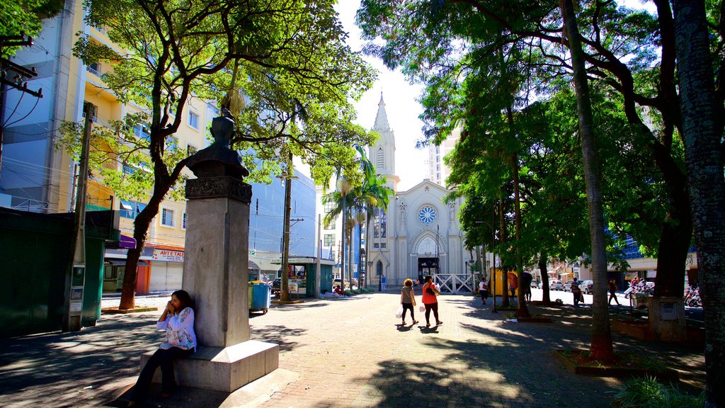 Basílica de Nuestra Señora del Monte Carmelo que incluye elementos patrimoniales y también una mujer