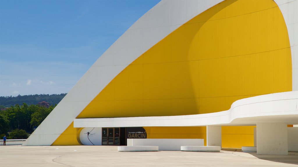 Oscar Niemeyer Cultural Centre which includes modern architecture