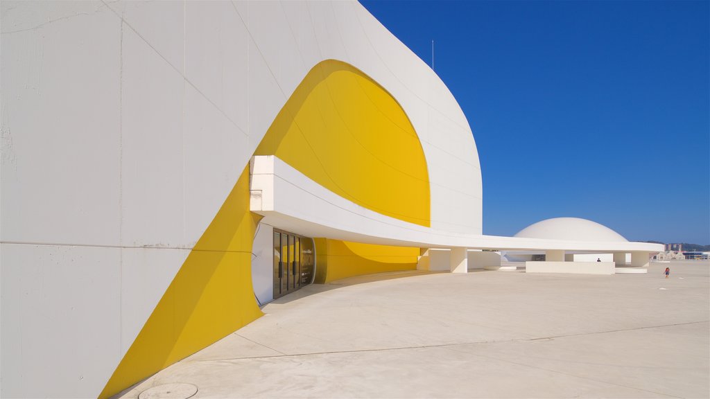 Oscar Niemeyer Cultural Centre which includes modern architecture