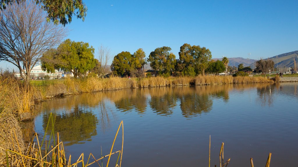 Fremont Central Park mostrando um lago ou charco, um parque e paisagem