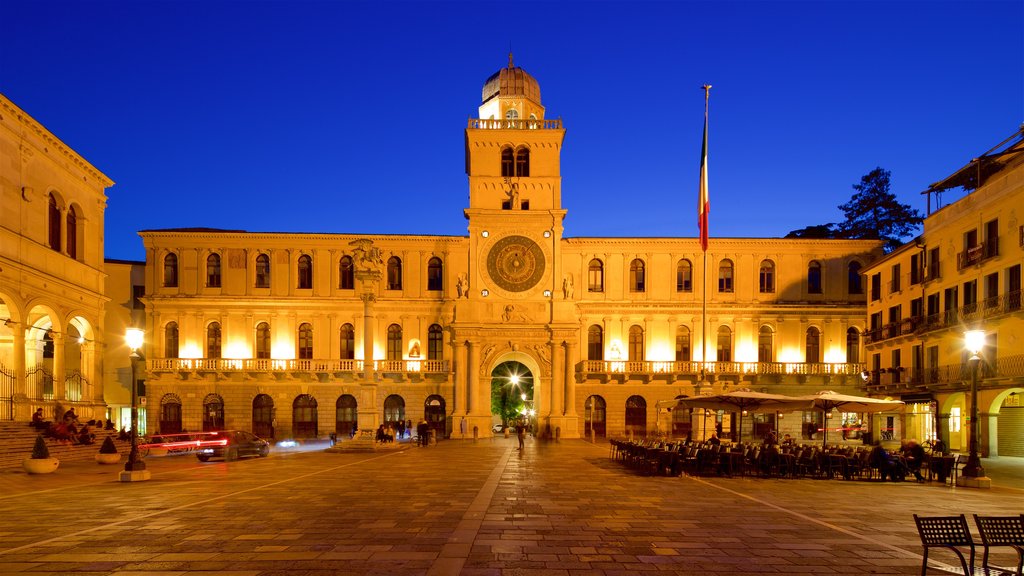 Piazza dei Signori showing a square or plaza, a city and night scenes