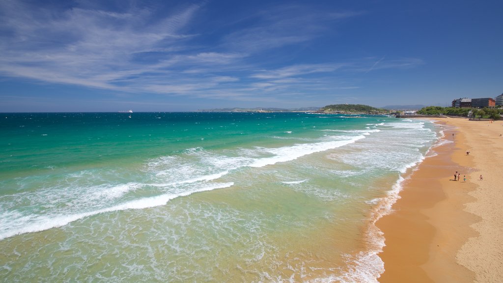 El Sardinero Beach which includes a beach and general coastal views