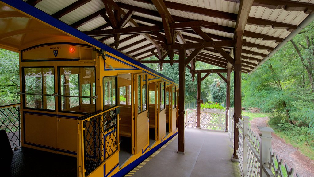 Nerobergbahn que incluye artículos ferroviarios y vista interna