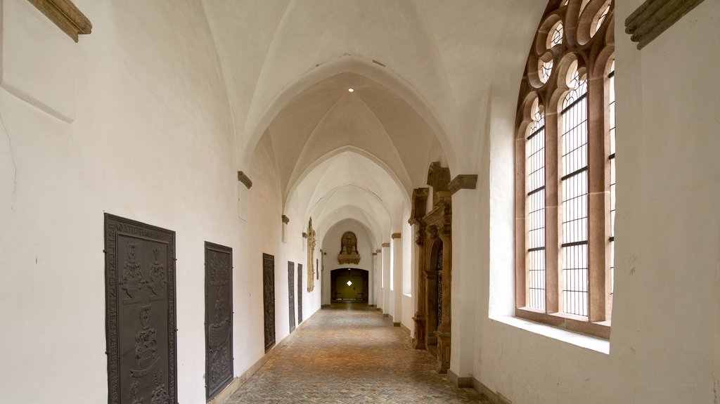 Paderborn Cathedral featuring heritage elements and interior views