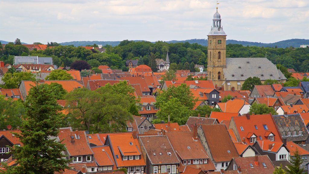 Museum im Zwinger showing a small town or village, heritage architecture and landscape views