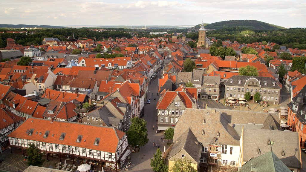 Market Church featuring landscape views and a city