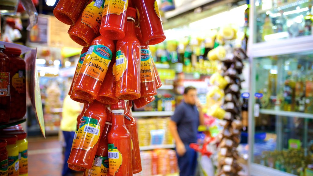 Marché central qui includes nourriture et vues intérieures