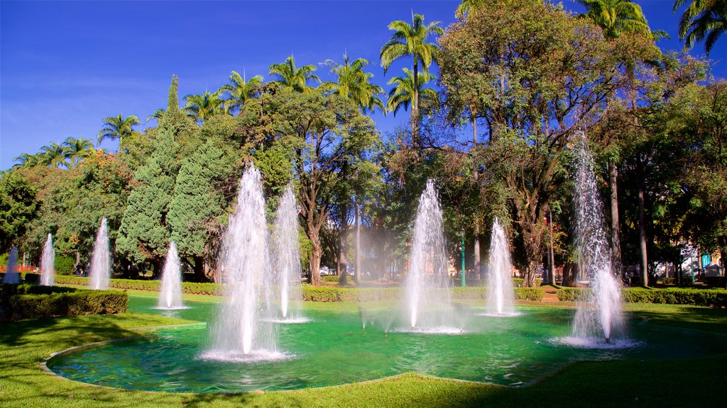 Liberty Square showing a fountain and a garden