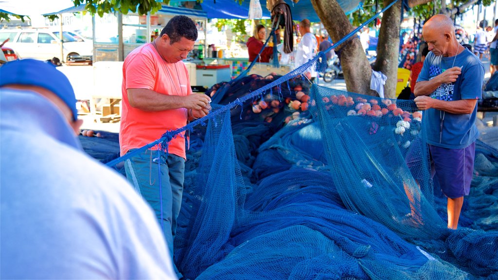 Angra dos Reis Port as well as a small group of people