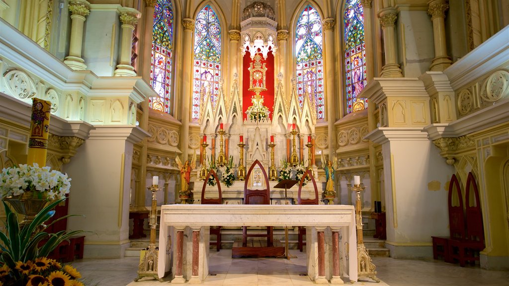 Boa Viagem Cathedral featuring a church or cathedral, interior views and heritage elements