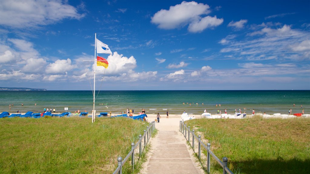 Playa de Binz mostrando vista general a la costa