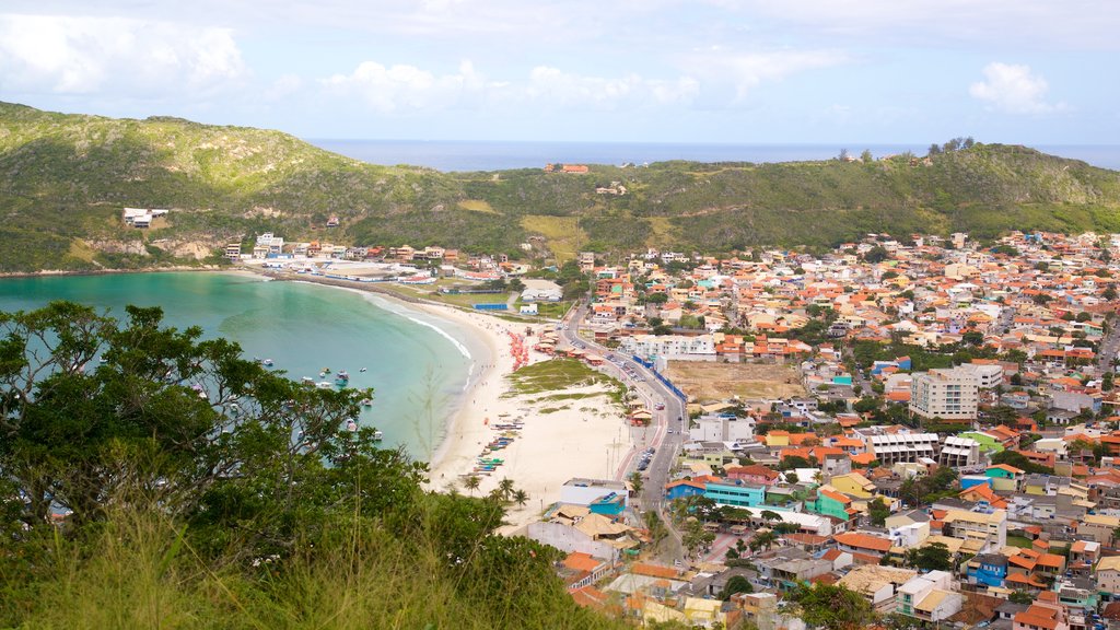 Atalaia Viewpoint showing landscape views, general coastal views and a coastal town