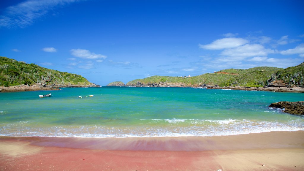 Forno Beach showing general coastal views and a beach