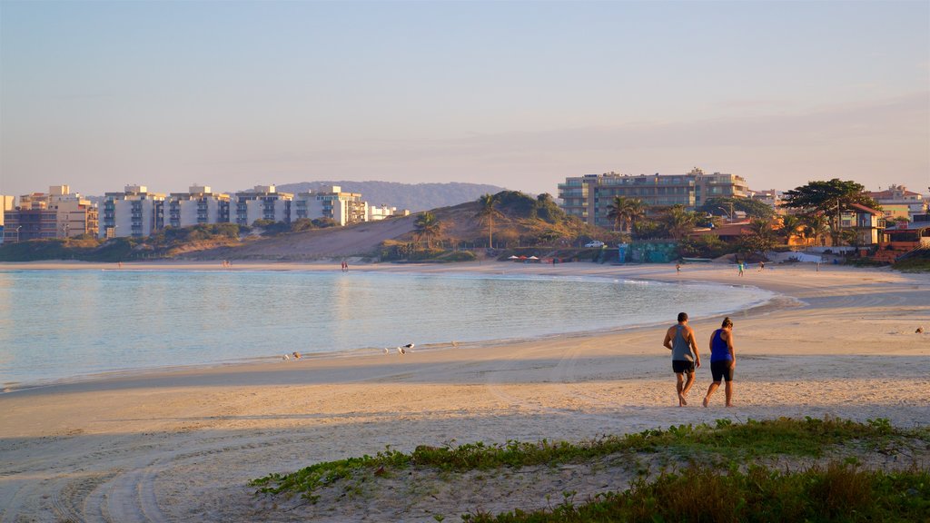 Forte Beach showing a sandy beach, general coastal views and a sunset