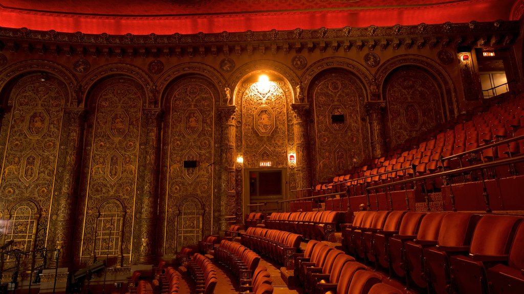 Landmark Theatre which includes theatre scenes, interior views and heritage elements