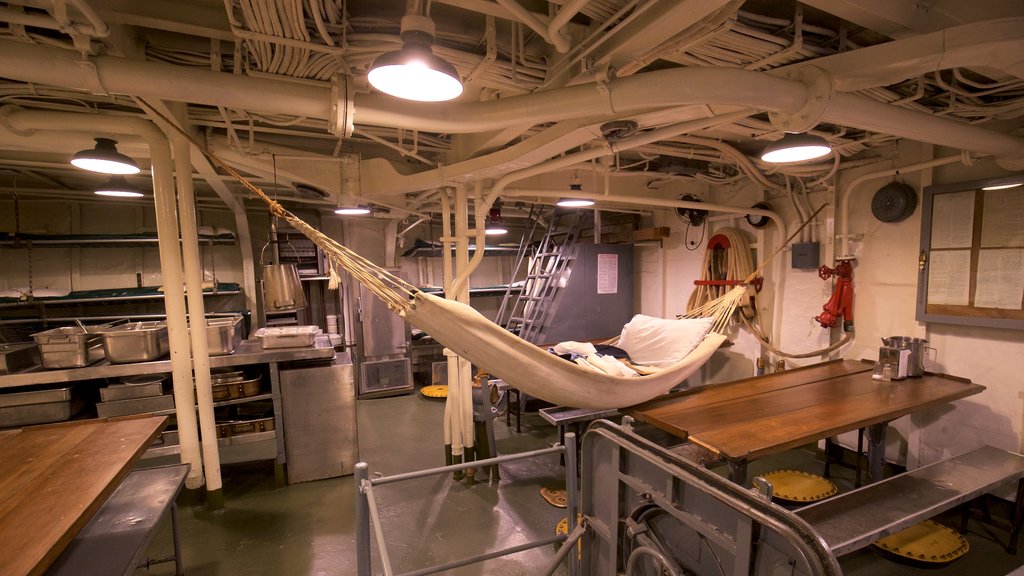 USS Slater showing interior views and military items