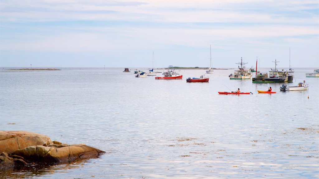 Cape Porpoise que incluye vista general a la costa y una bahía o un puerto