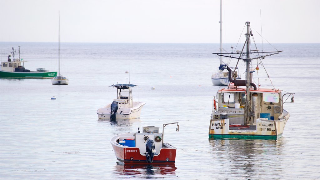 Cape Porpoise que incluye vista general a la costa y una bahía o un puerto