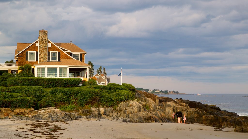 Mother\'s Beach which includes rocky coastline, a house and general coastal views