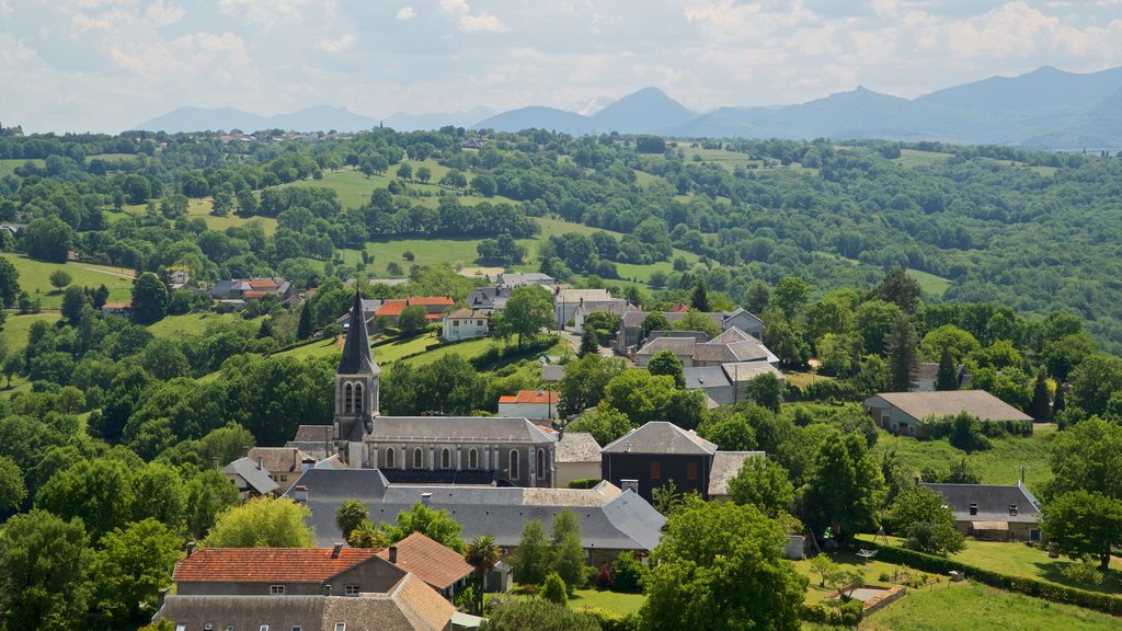 Castello di Mauvezin mostrando paesaggi rilassanti, vista del paesaggio e piccola città o villaggio