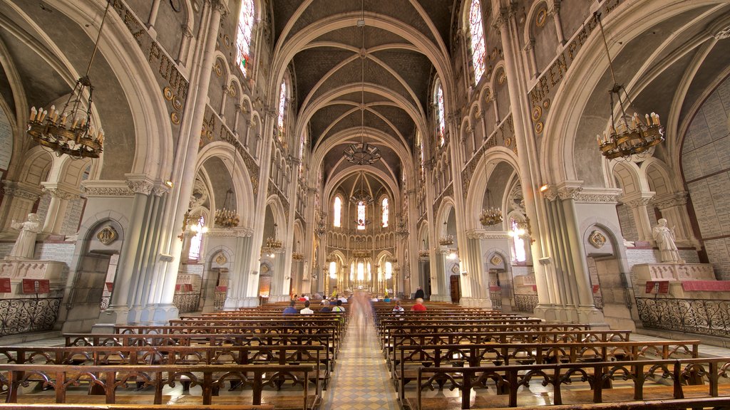 Notre-Dame de l’Immaculee-Conception mostrando uma igreja ou catedral, vistas internas e elementos de patrimônio