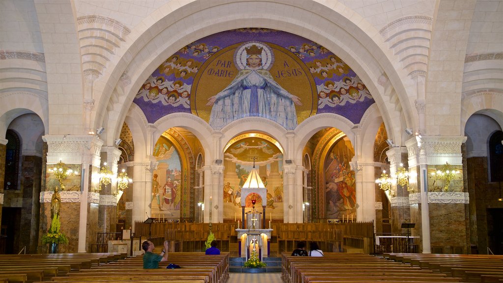 Rosary Basilica featuring interior views, a church or cathedral and heritage elements