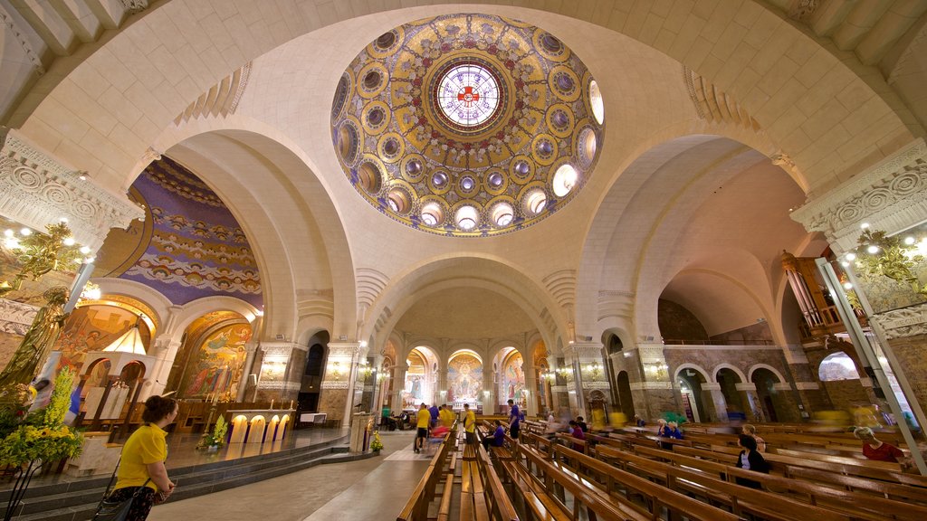 Rosary Basilica featuring interior views, heritage elements and a church or cathedral