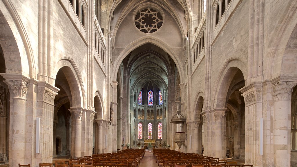 Chalonkatedralen som inkluderar historiska element, en kyrka eller katedral och interiörer