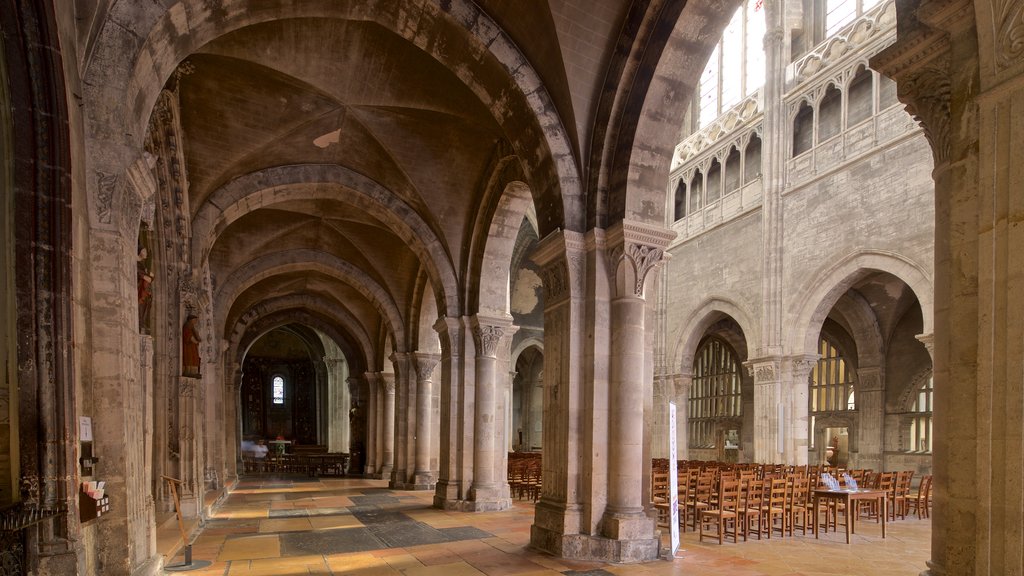 Chalon Cathedral showing heritage elements, a church or cathedral and interior views