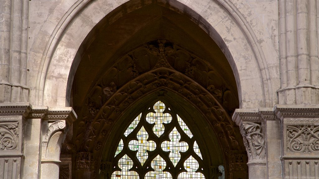 Chalon Cathedral showing interior views, a church or cathedral and heritage elements