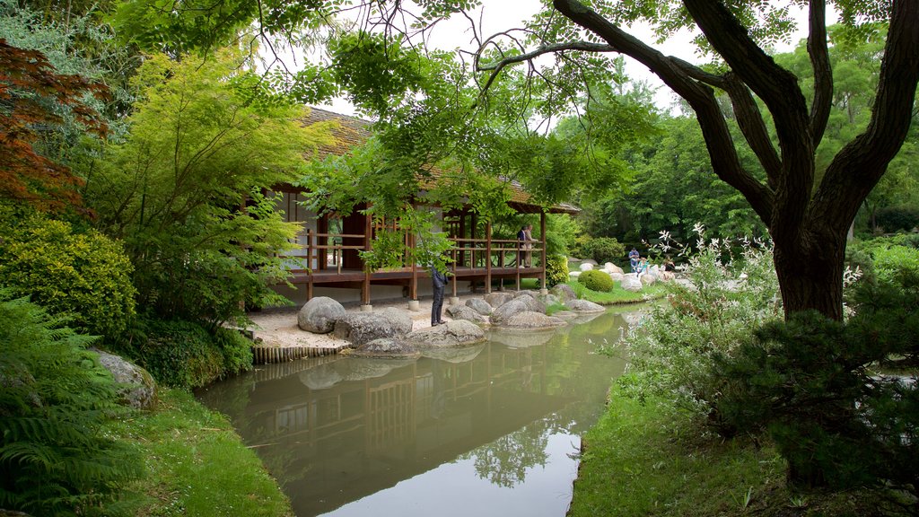 Taman Jepang Toulouse yang mencakup kolam ikan dan taman