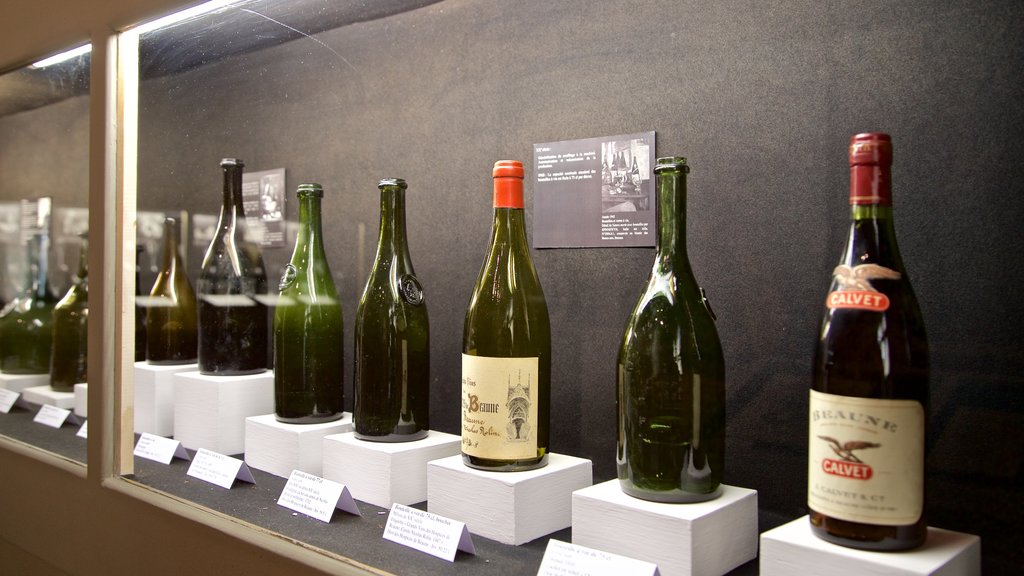 Burgundy Wine Museum which includes interior views and drinks or beverages