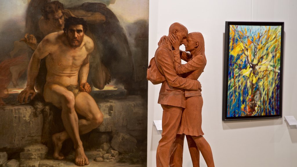 Museu de Belas Artes que inclui vistas internas e arte