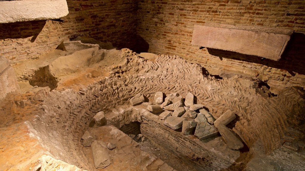 Saint Raymond Museum showing a ruin and interior views