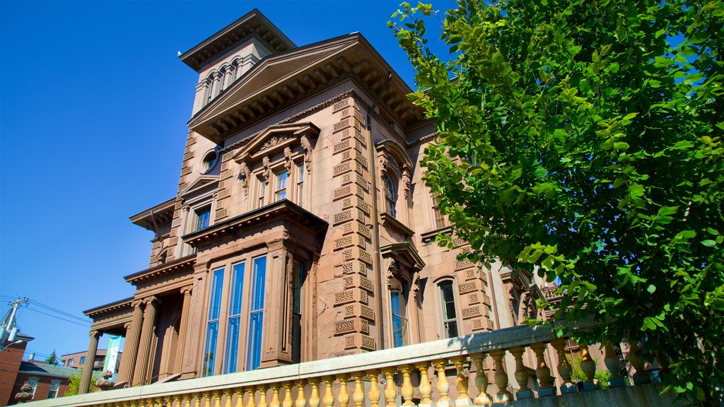 Victoria Mansion showing heritage elements and a house