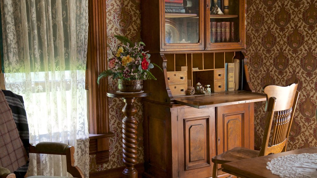 Stuhr Museum of the Prairie Pioneer featuring a house, heritage elements and interior views