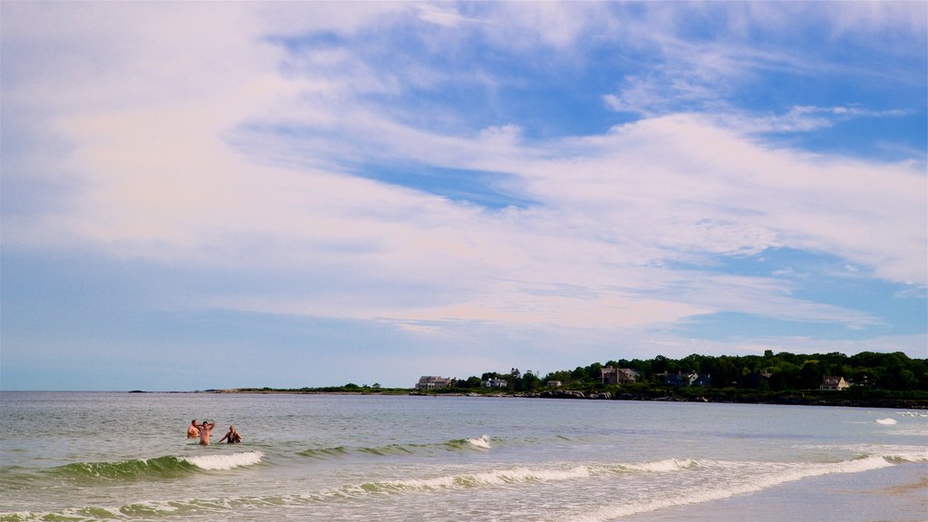 Scarborough Beach State Park featuring swimming and general coastal views as well as a small group of people