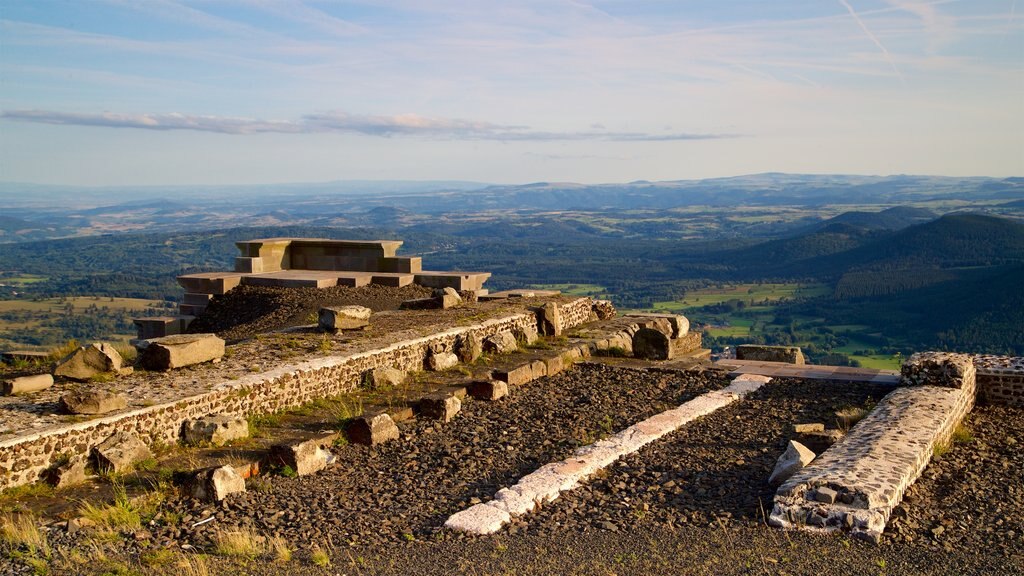 Puy de Dome featuring tranquil scenes, landscape views and a ruin