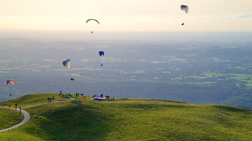 Puy de Dome showing a sunset, landscape views and tranquil scenes