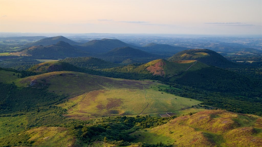 Puy de Dome featuring landscape views, a sunset and tranquil scenes