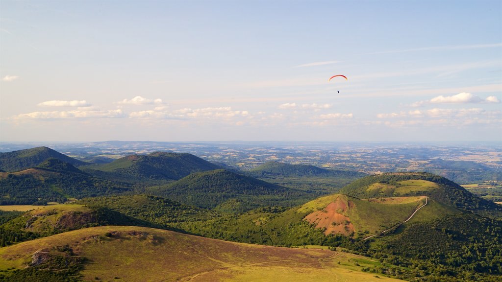 Puy de Dome which includes a sunset, landscape views and tranquil scenes