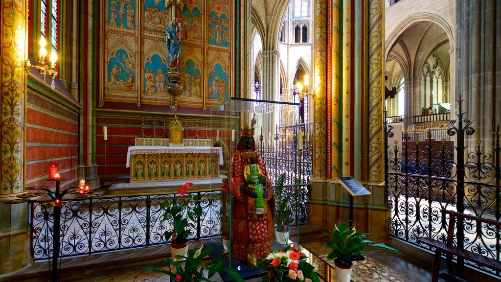 Limoges Cathedral featuring interior views, heritage elements and a church or cathedral