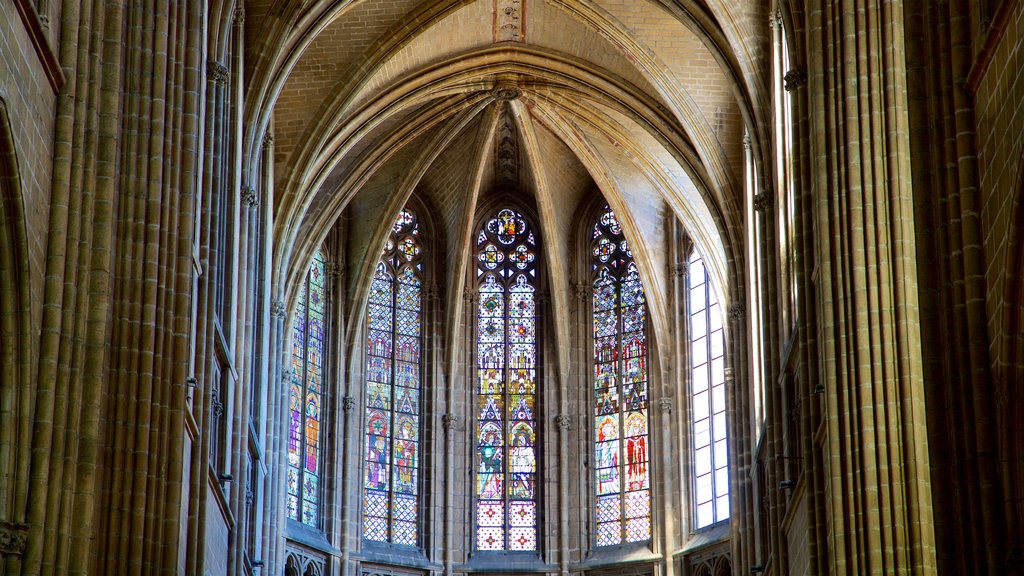 Limoges Cathedral showing interior views, a church or cathedral and heritage elements